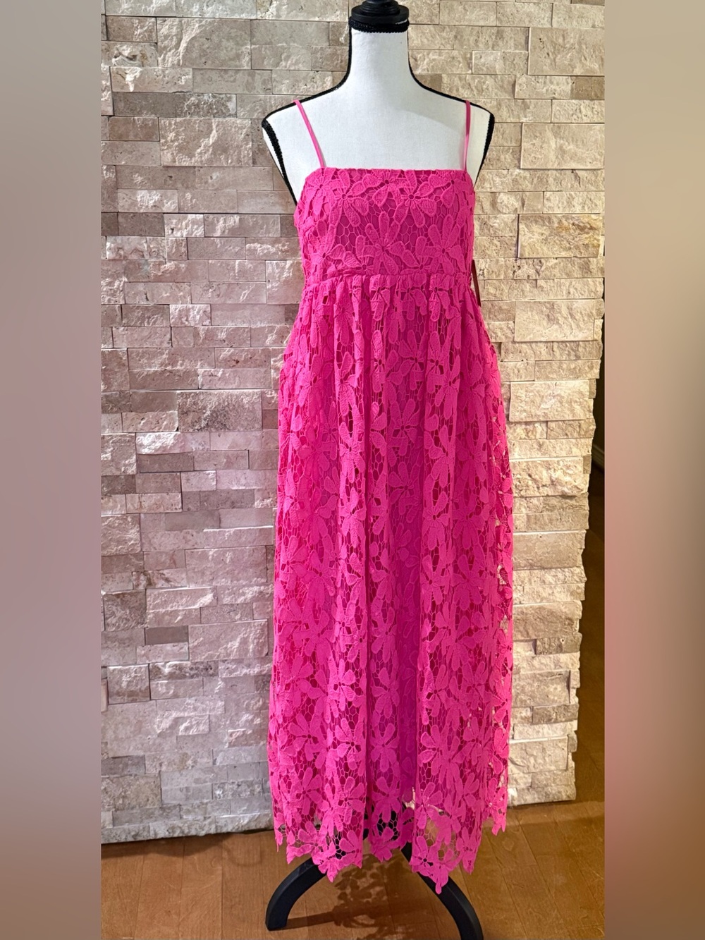 BuddyLove Hot Pink Lace Maxi NWT